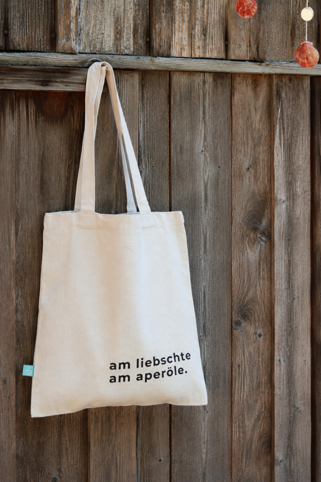 am liebschte am aperöle. | Stofftäsche