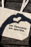 am liebschte am aperöle. | grossi Täsche met Riissverschluss