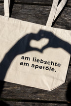 am liebschte am aperöle. | grossi Täsche met Riissverschluss
