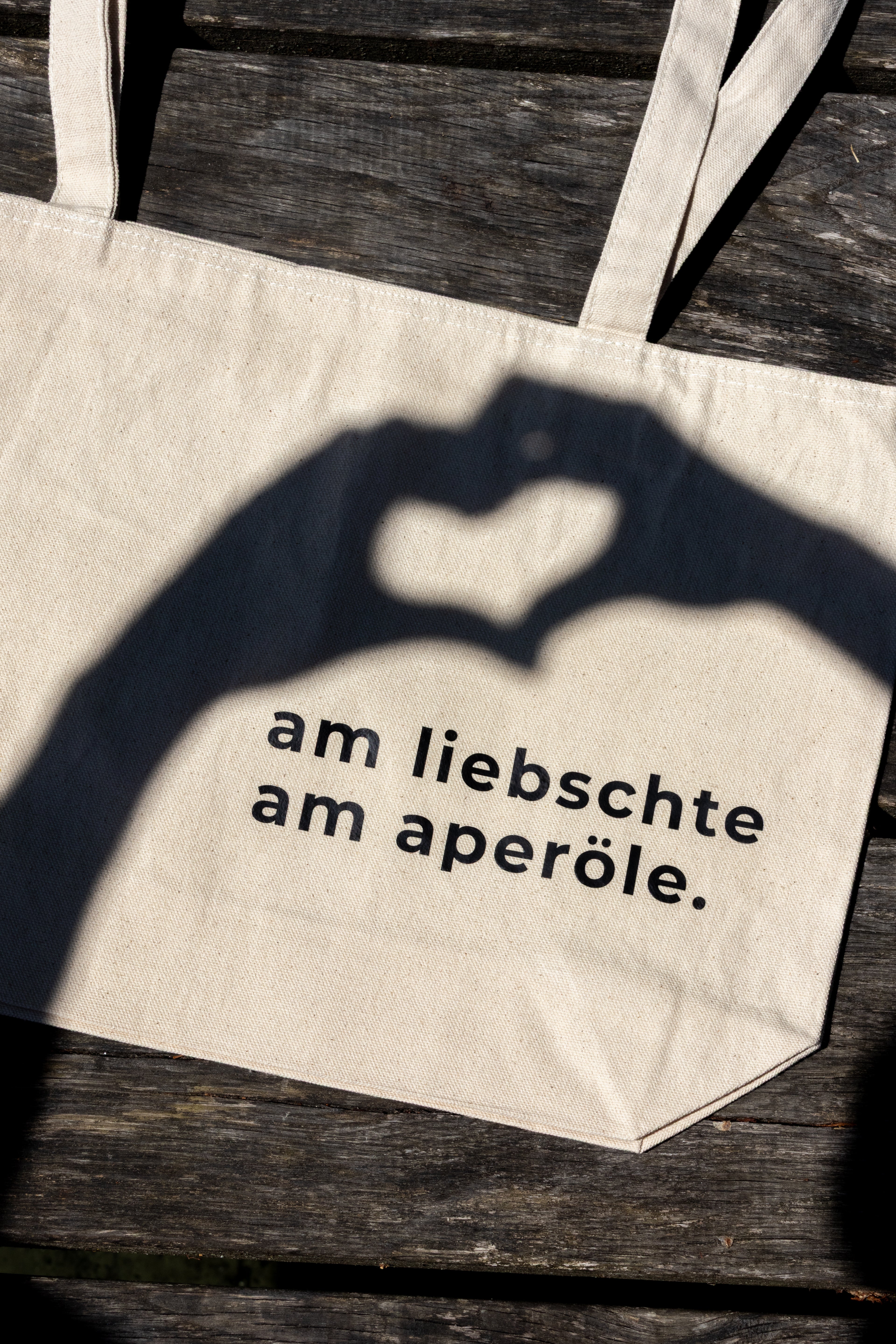 am liebschte am aperöle. | grossi Täsche met Riissverschluss
