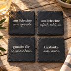 Untersetzer 4er Set | met 4 original palima Sprüch zum uswähle