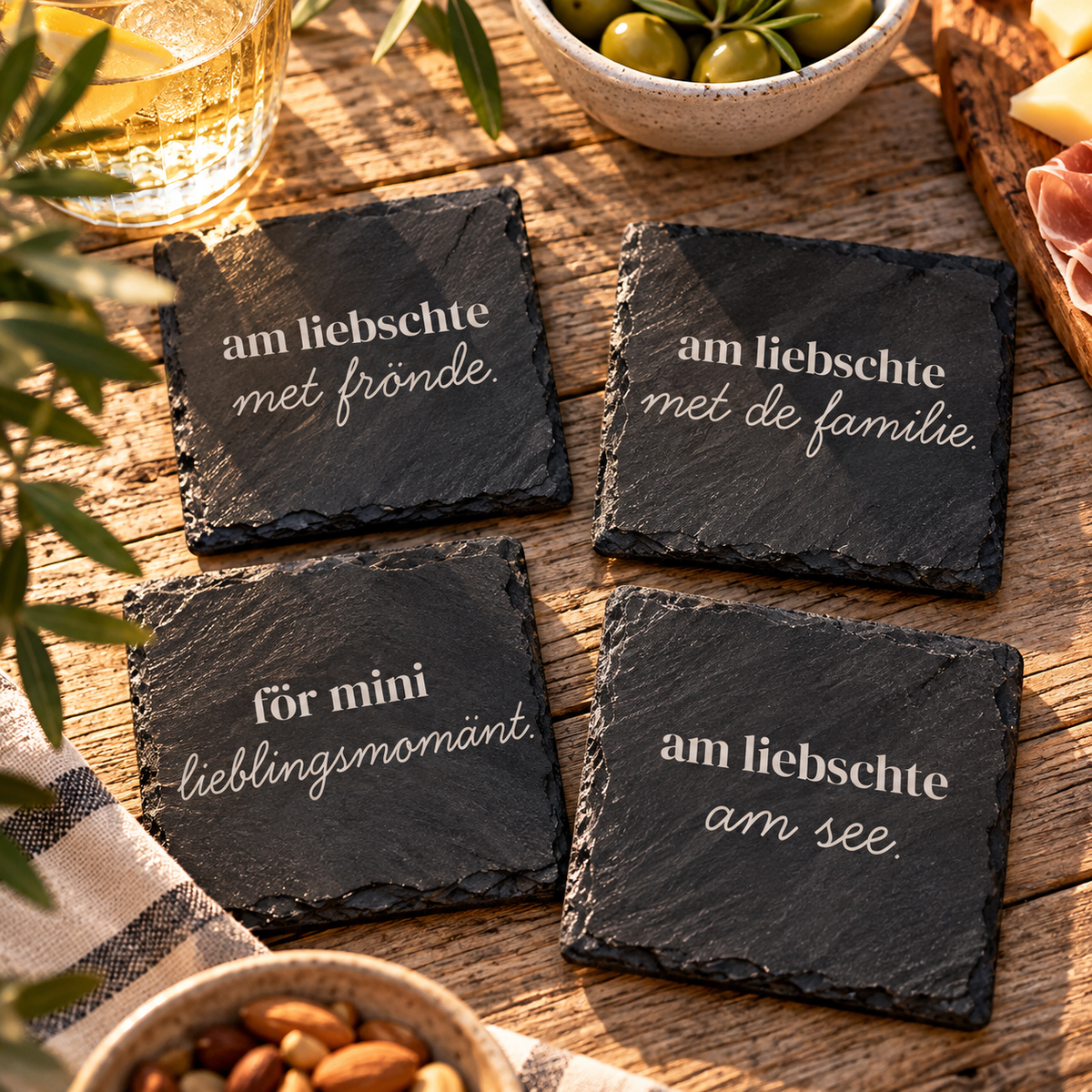 Untersetzer 4er Set | met 4 original palima Sprüch zum uswähle
